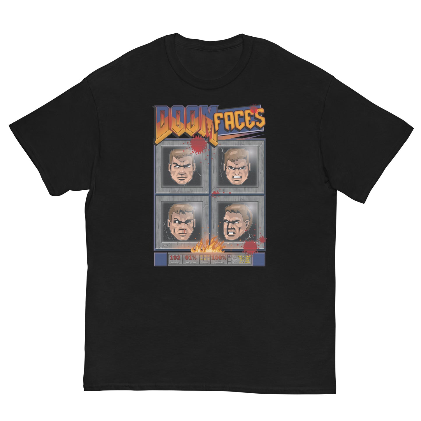 Doom Faces Ultra Cotton T-shirt | UnrealGeeks