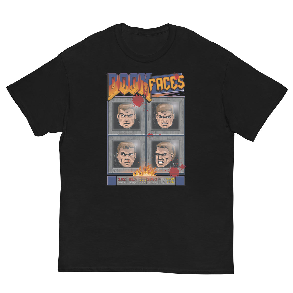 Doom Faces Ultra Cotton T-shirt | UnrealGeeks - UnrealGeeks