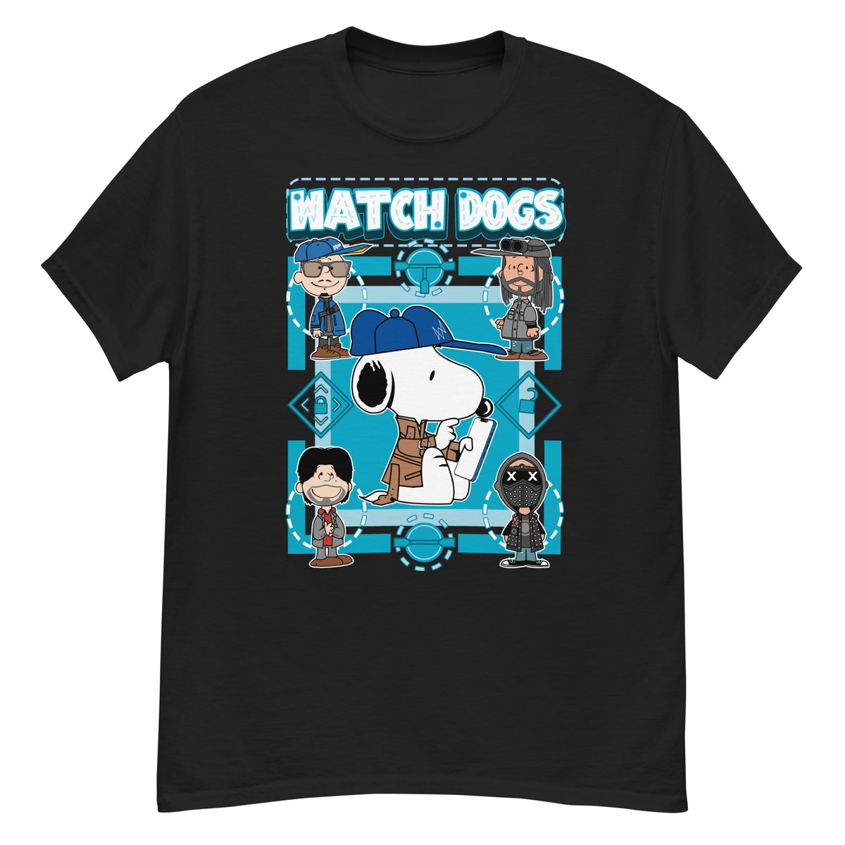Watch Dogs (Snoopy style) - Ultra Cotton T-shirt | UnrealGeeks - UnrealGeeks