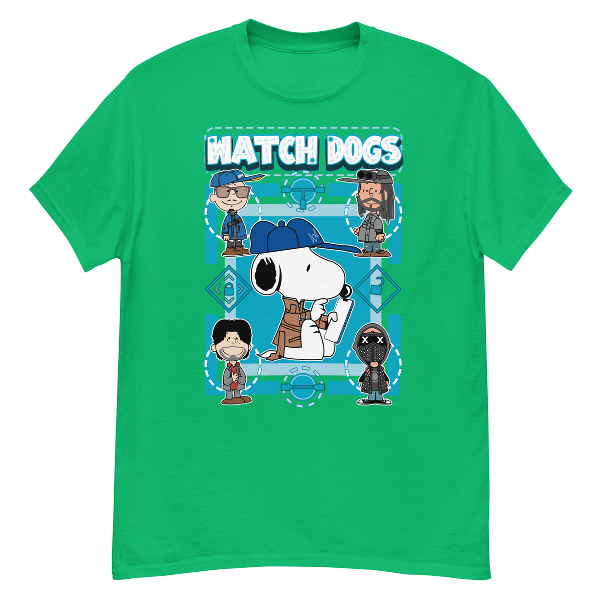 Watch Dogs (Snoopy style) - Ultra Cotton T-shirt | UnrealGeeks - UnrealGeeks