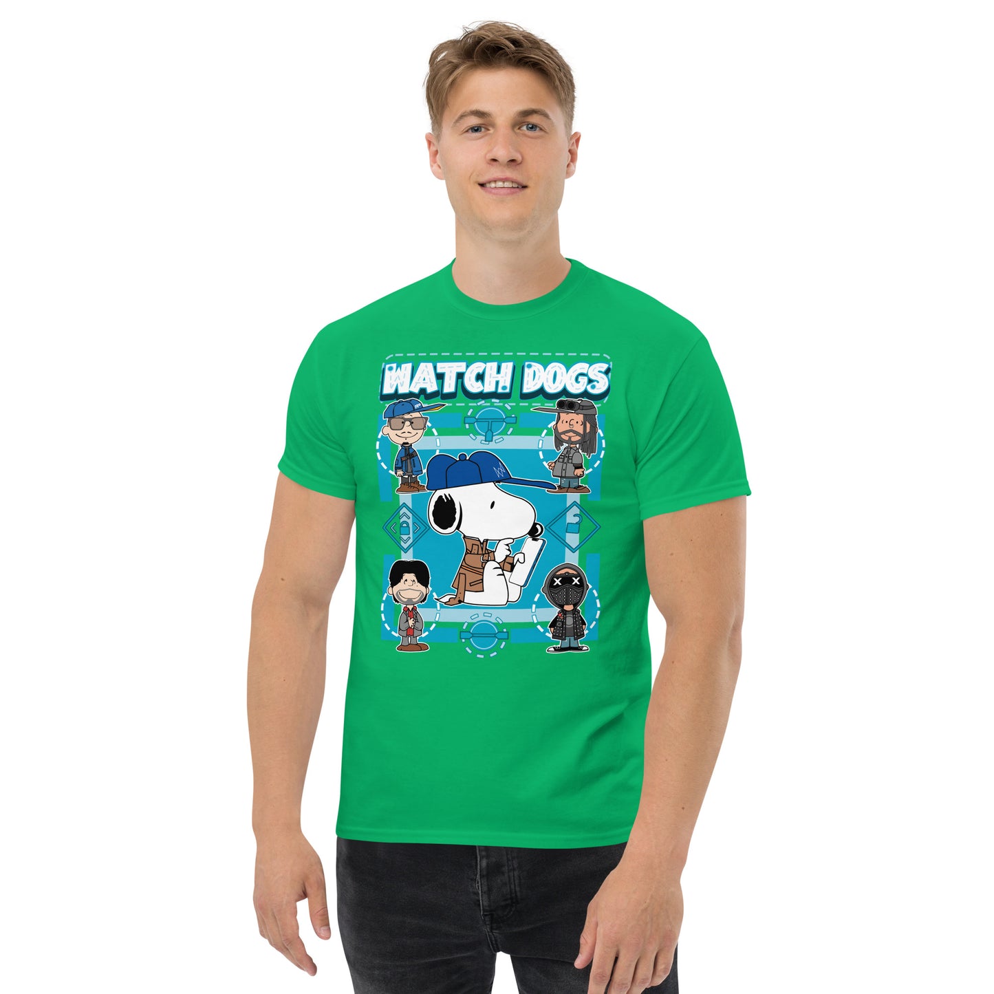 Watch Dogs (Snoopy style) - Ultra Cotton T-shirt | UnrealGeeks