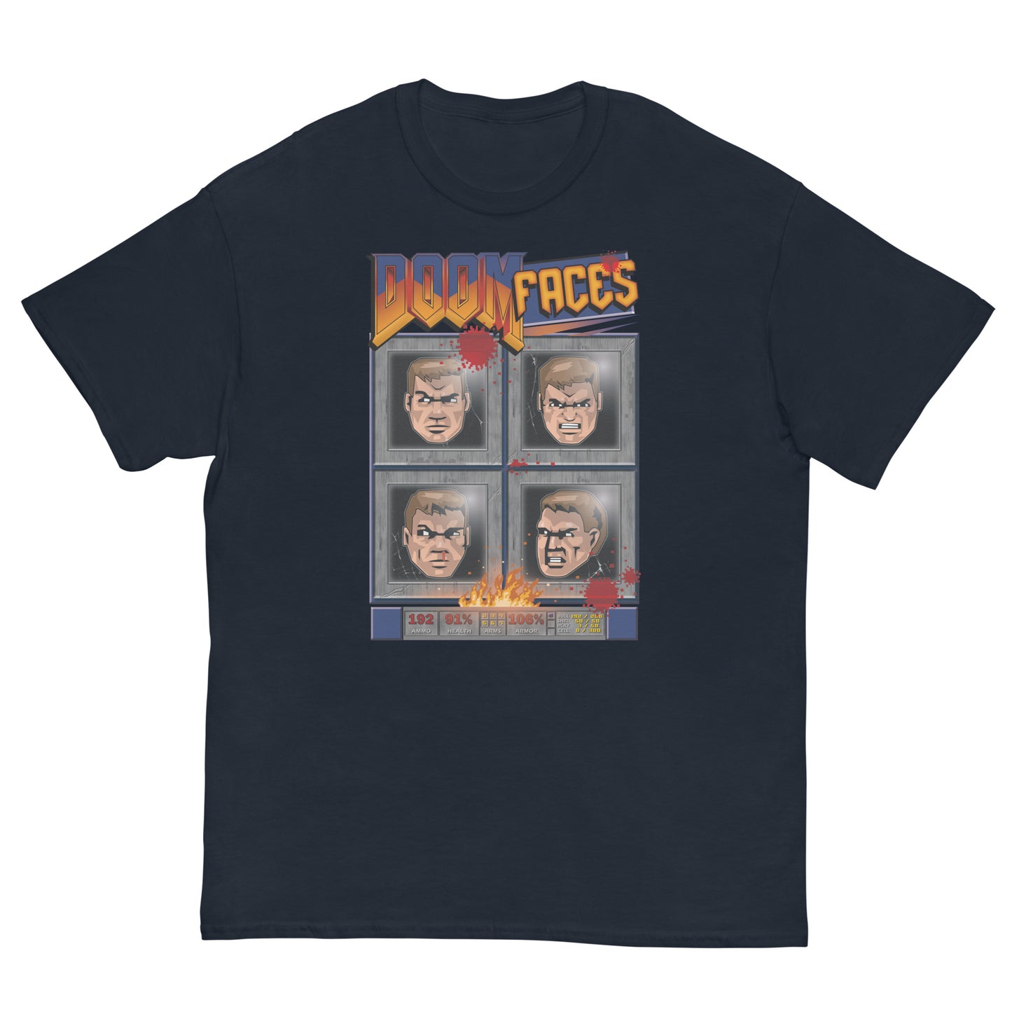 Doom Faces Ultra Cotton T-shirt | UnrealGeeks