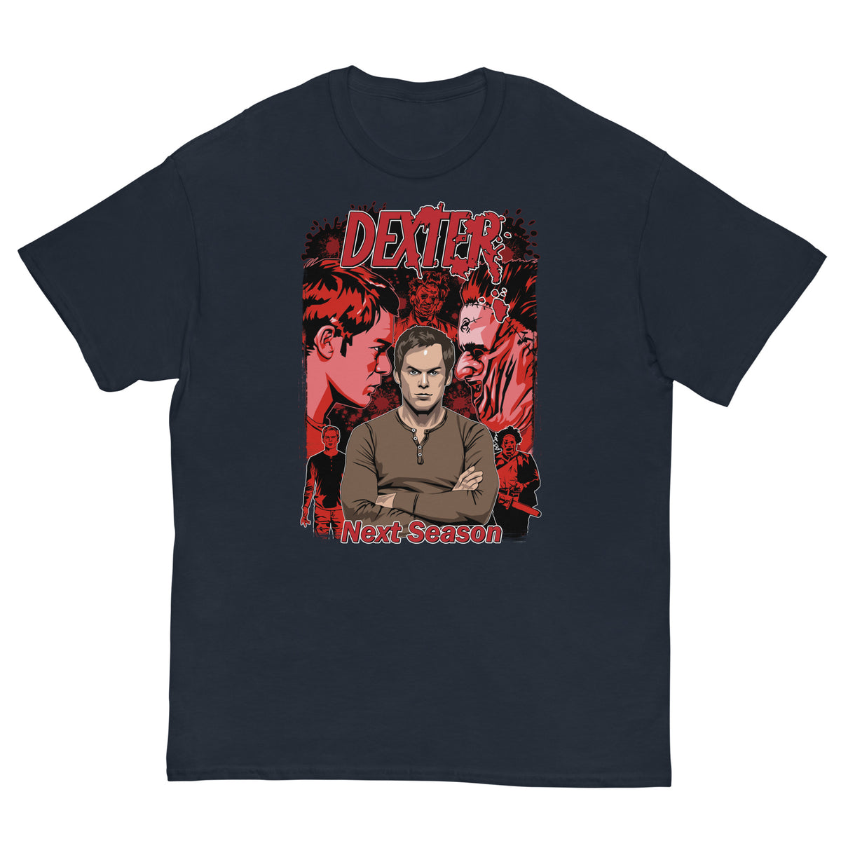 Dexter x LeatherFace Ultra Cotton T-shirt | UnrealGeeks - UnrealGeeks