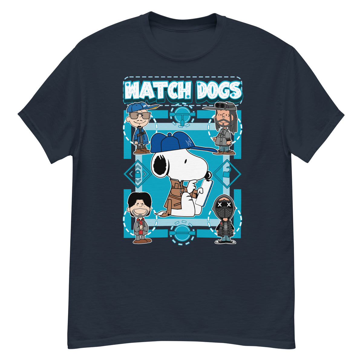 Watch Dogs (Snoopy style) - Ultra Cotton T-shirt | UnrealGeeks - UnrealGeeks