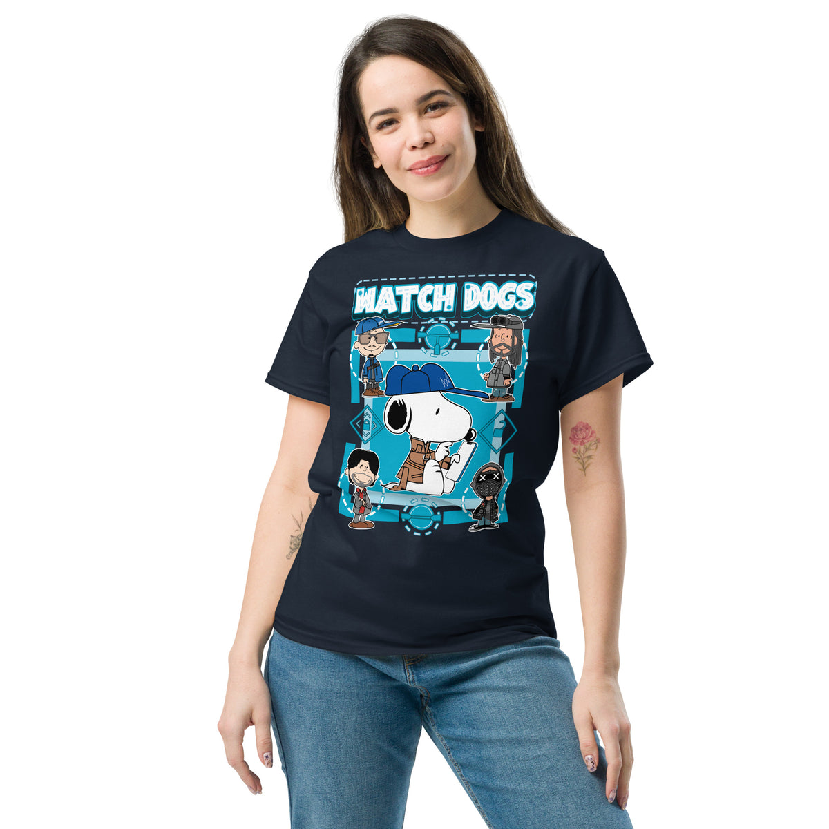 Watch Dogs (Snoopy style) - Ultra Cotton T-shirt | UnrealGeeks - UnrealGeeks