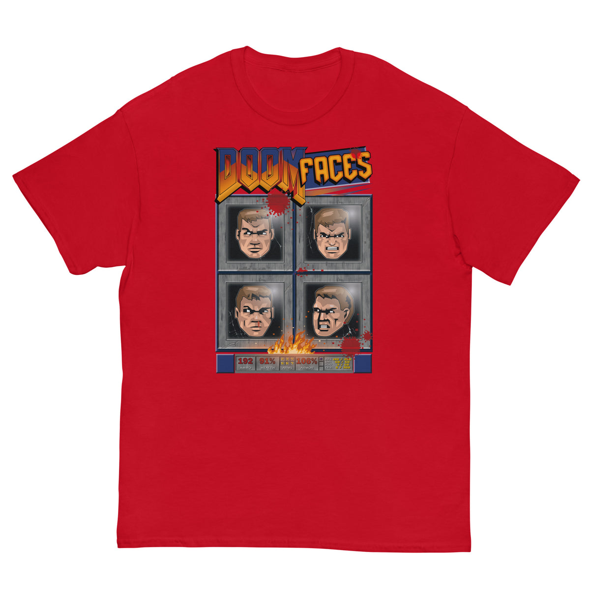 Doom Faces Ultra Cotton T-shirt | UnrealGeeks - UnrealGeeks
