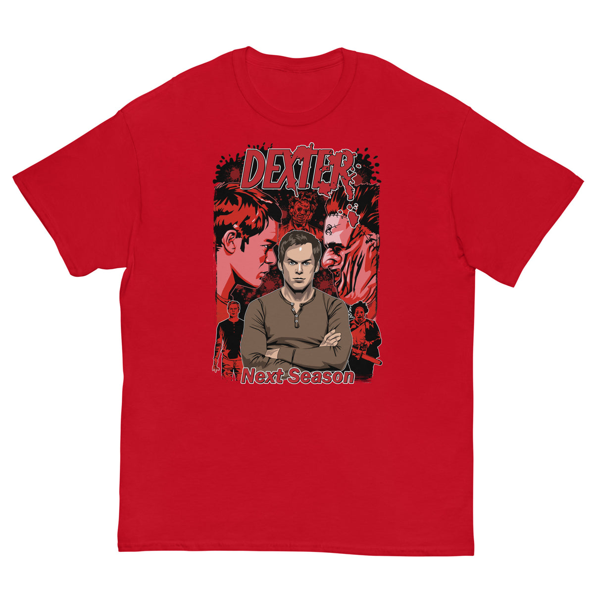 Dexter x LeatherFace Ultra Cotton T-shirt | UnrealGeeks - UnrealGeeks
