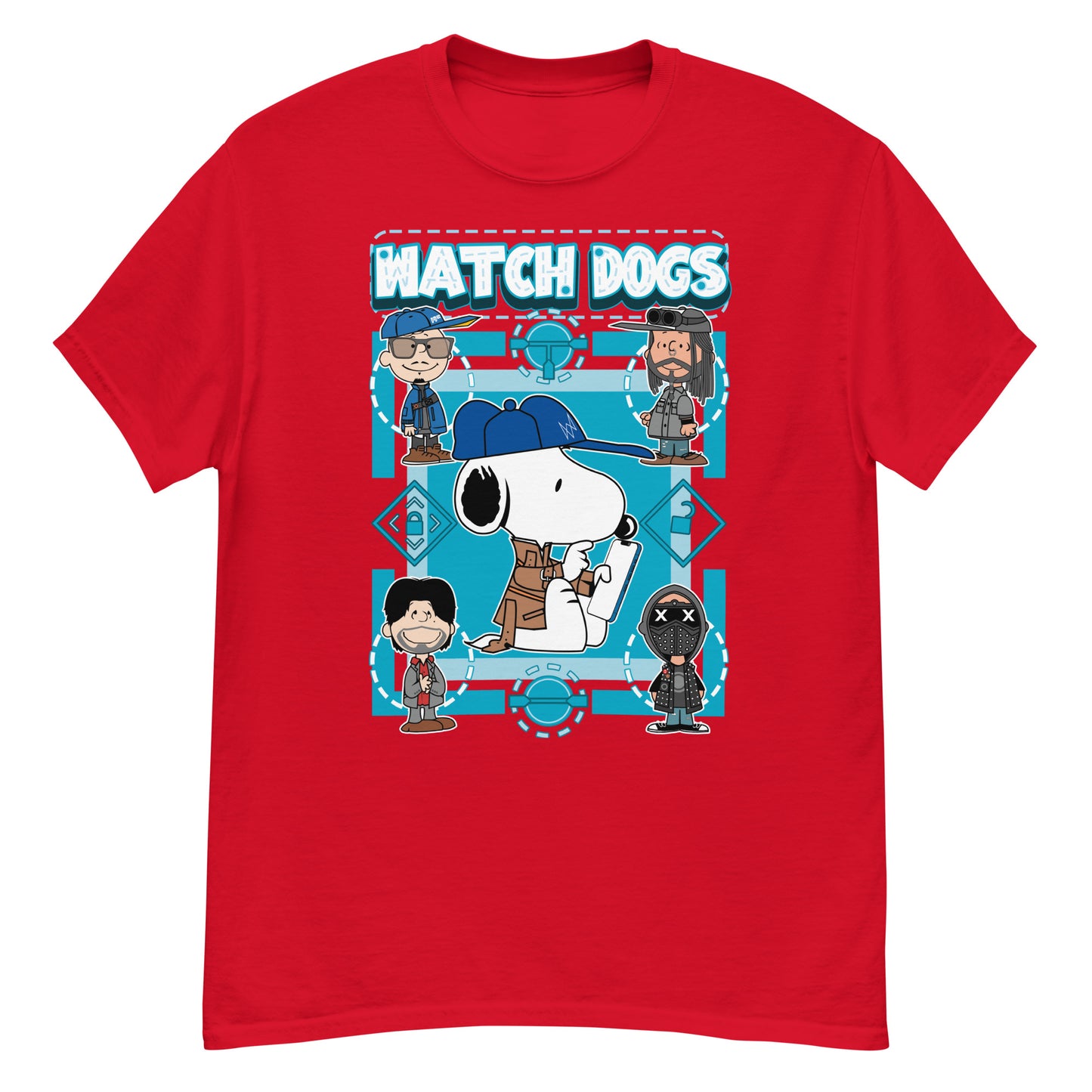 Watch Dogs (Snoopy style) - Ultra Cotton T-shirt | UnrealGeeks