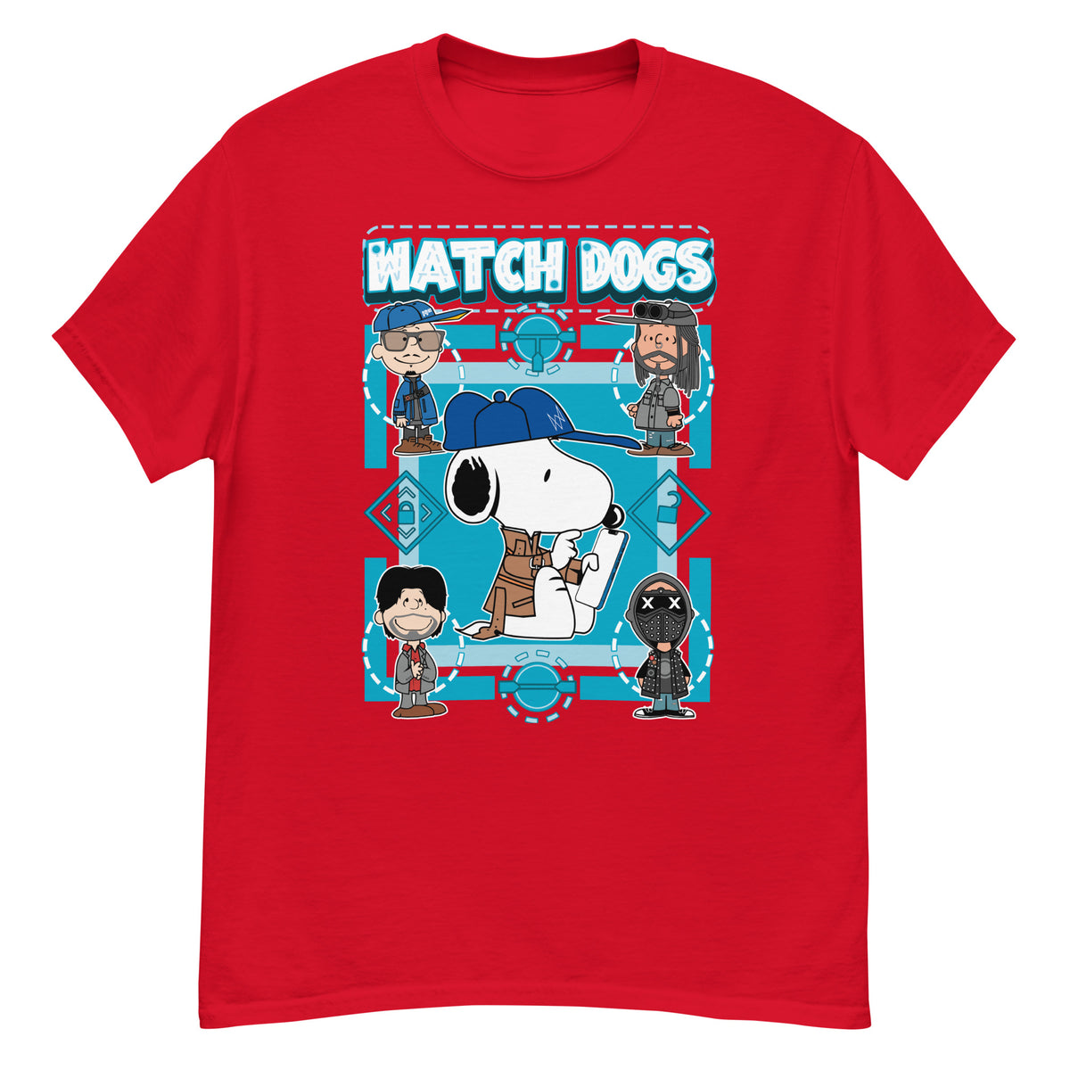 Watch Dogs (Snoopy style) - Ultra Cotton T-shirt | UnrealGeeks - UnrealGeeks