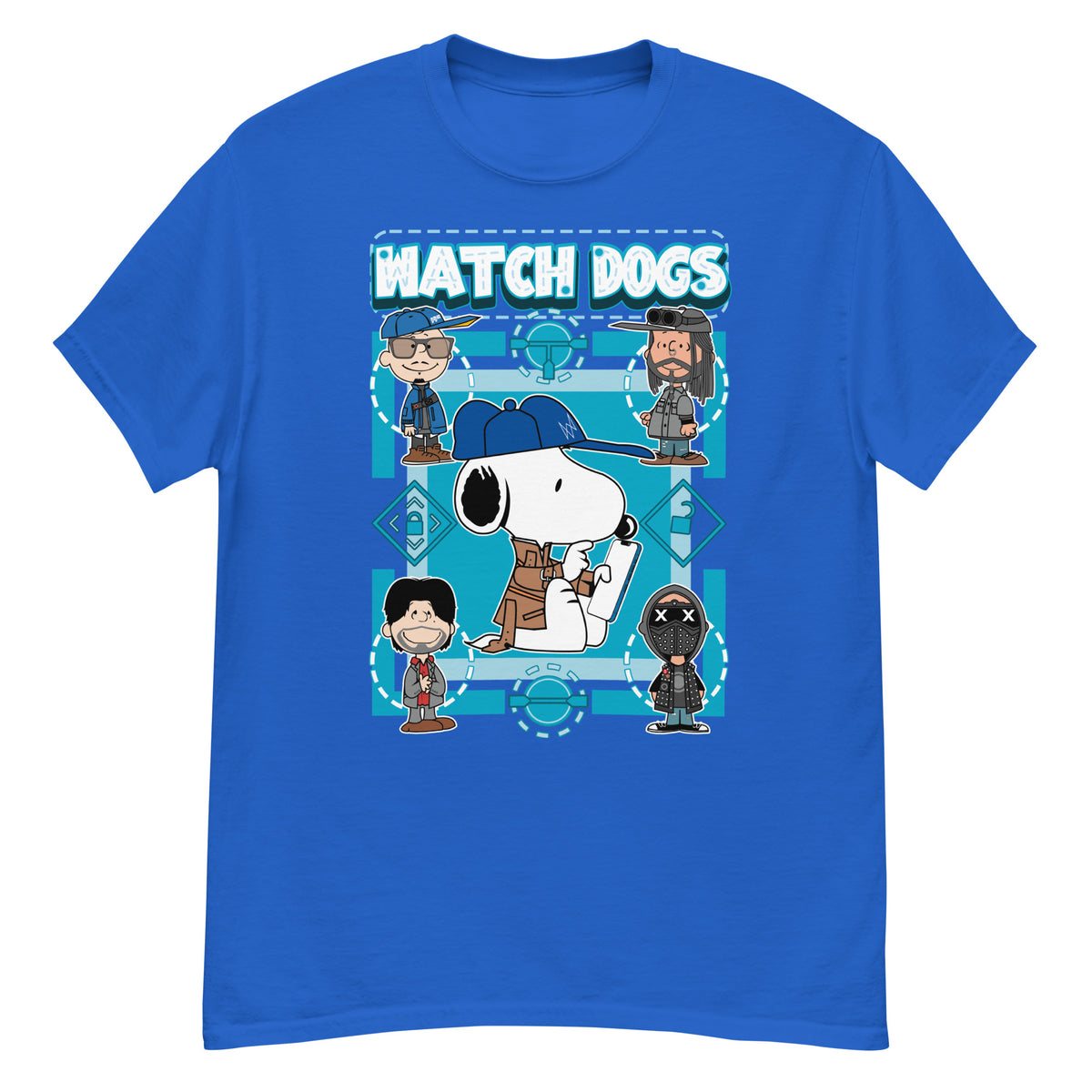 Watch Dogs (Snoopy style) - Ultra Cotton T-shirt | UnrealGeeks - UnrealGeeks