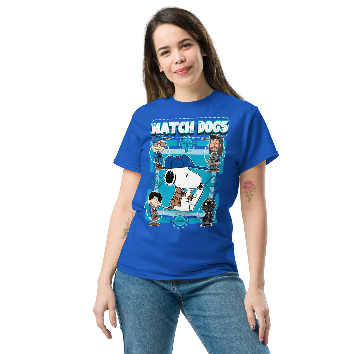 Watch Dogs (Snoopy style) - Ultra Cotton T-shirt | UnrealGeeks - UnrealGeeks