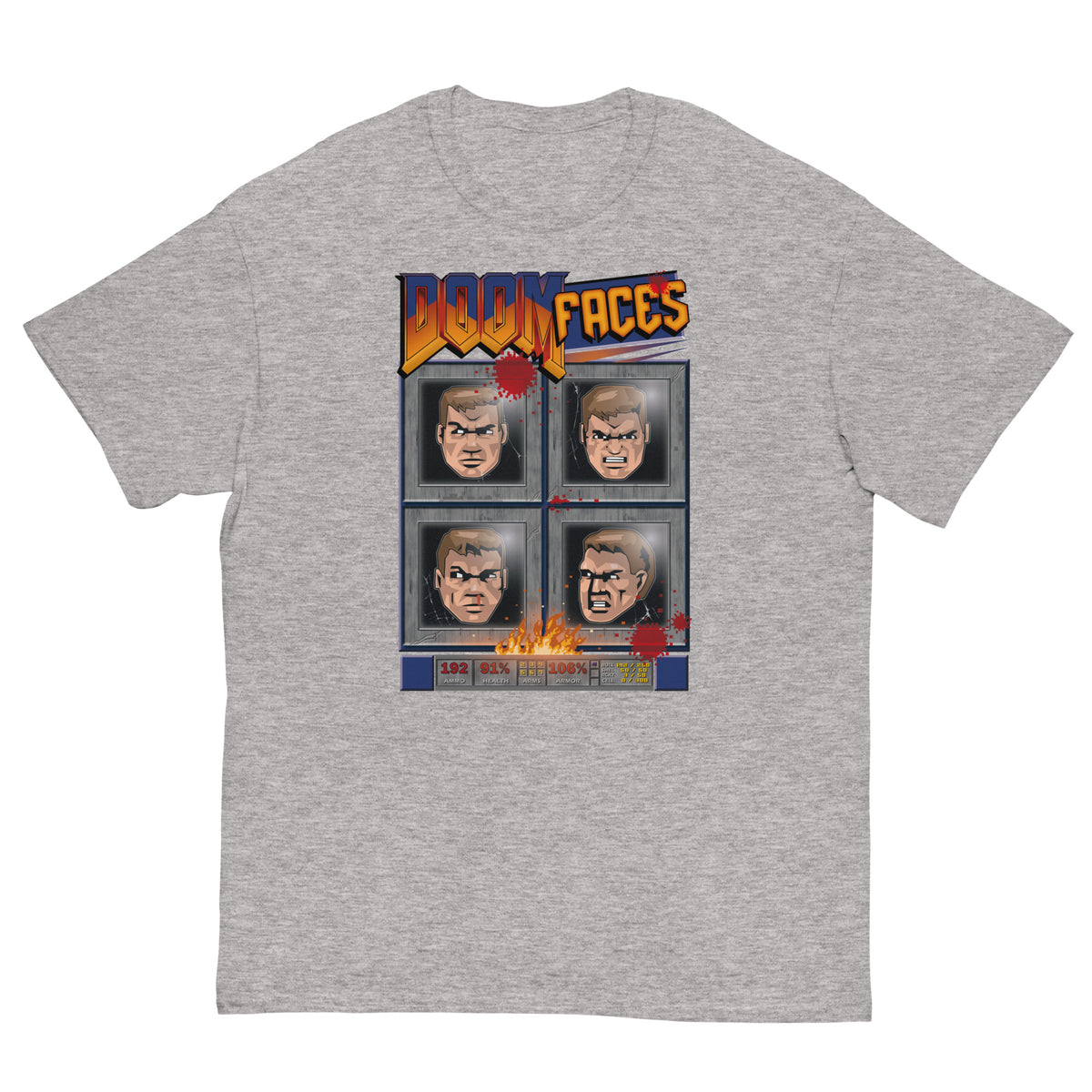 Doom Faces Ultra Cotton T-shirt | UnrealGeeks - UnrealGeeks