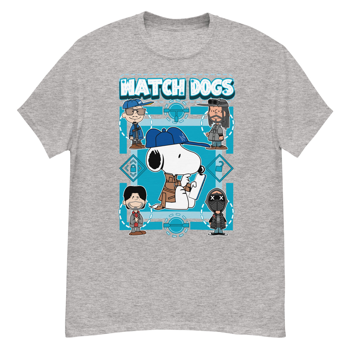 Watch Dogs (Snoopy style) - Ultra Cotton T-shirt | UnrealGeeks - UnrealGeeks