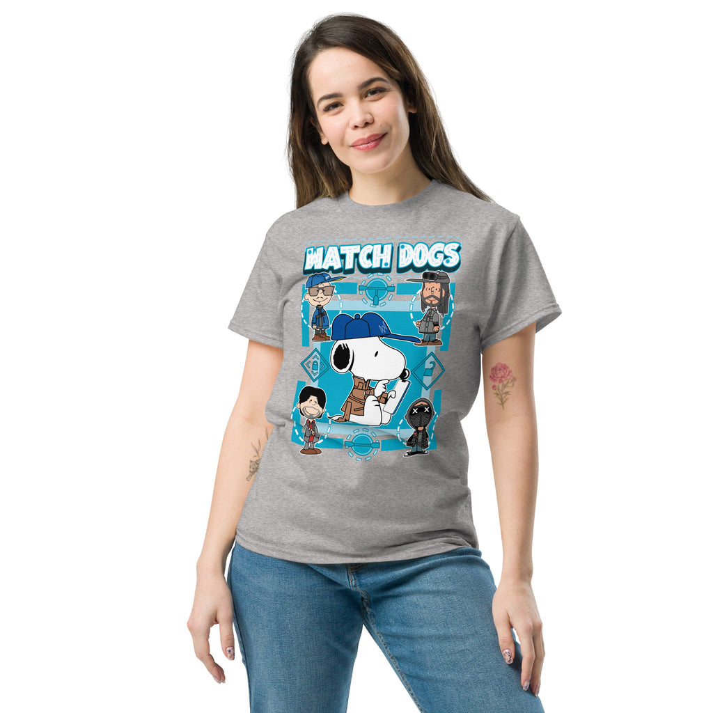 Watch Dogs (Snoopy style) - Ultra Cotton T-shirt | UnrealGeeks - UnrealGeeks