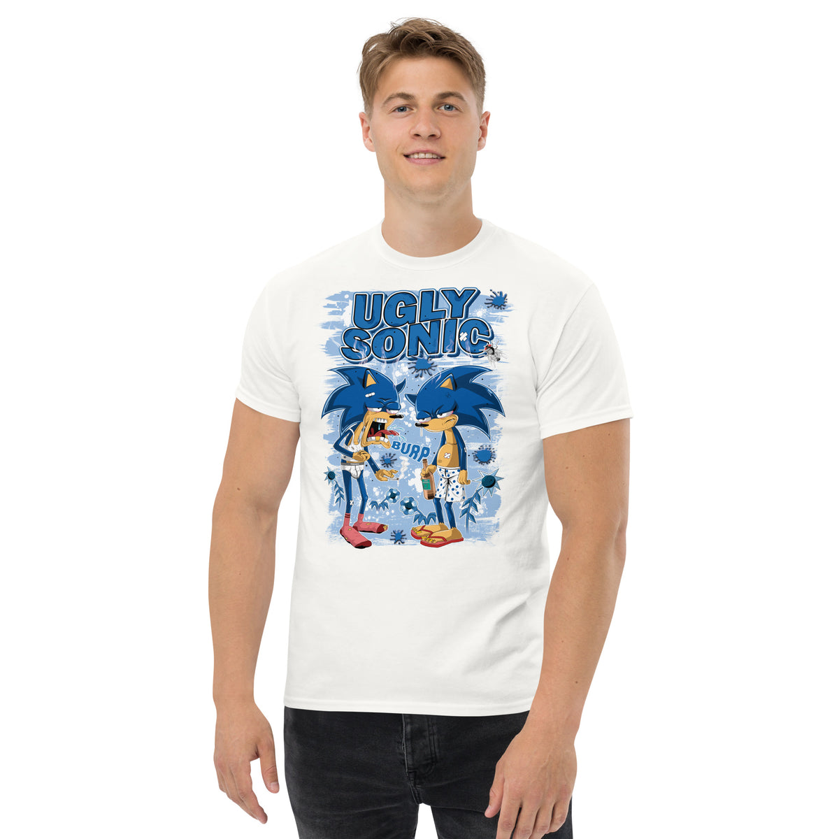 Ugly Sonic - Ultra Cotton T-shirt | UnrealGeeks - UnrealGeeks