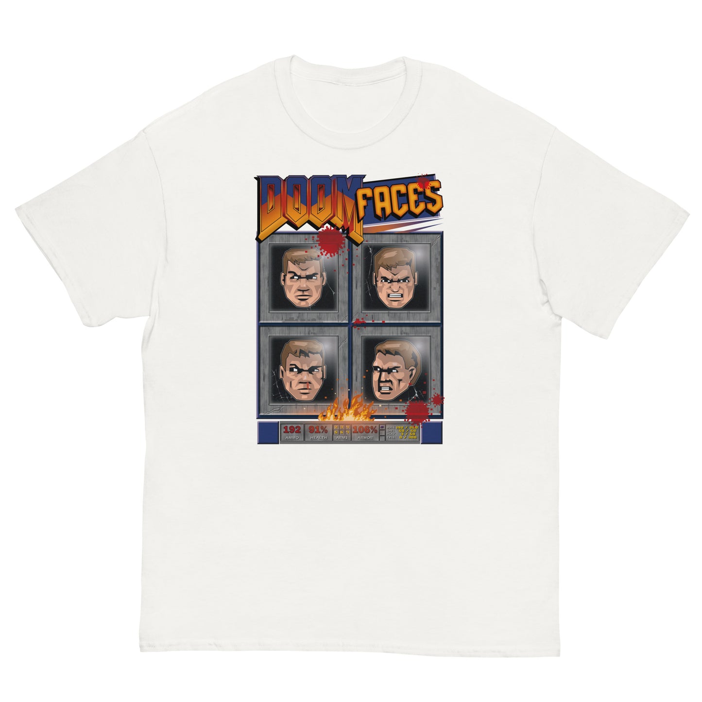 Doom Faces Ultra Cotton T-shirt | UnrealGeeks