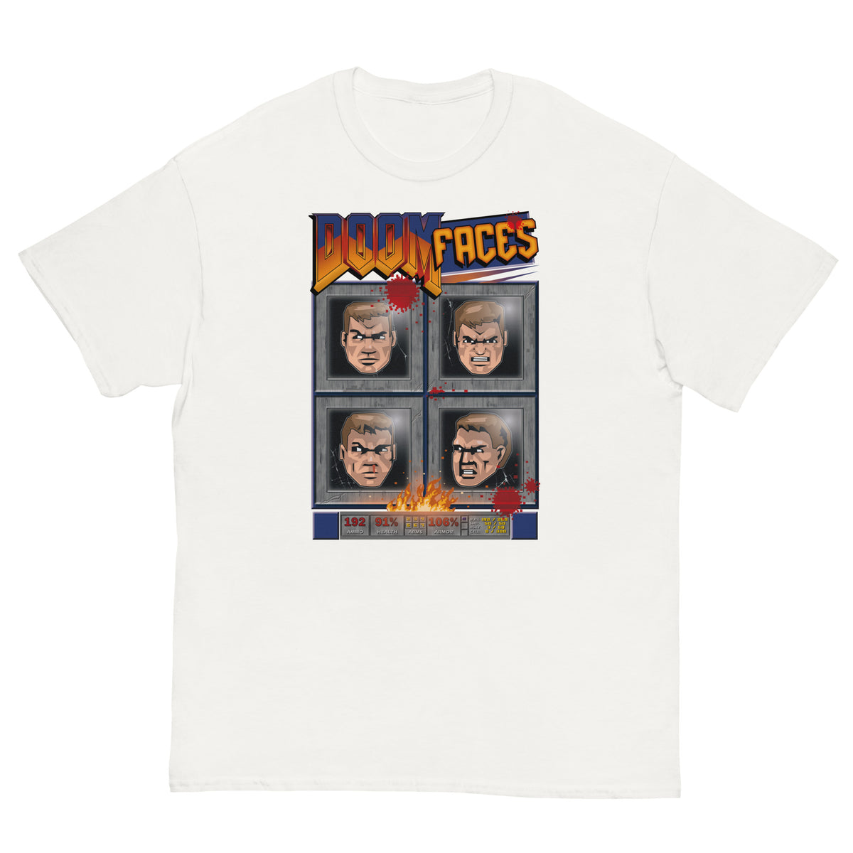 Doom Faces Ultra Cotton T-shirt | UnrealGeeks - UnrealGeeks