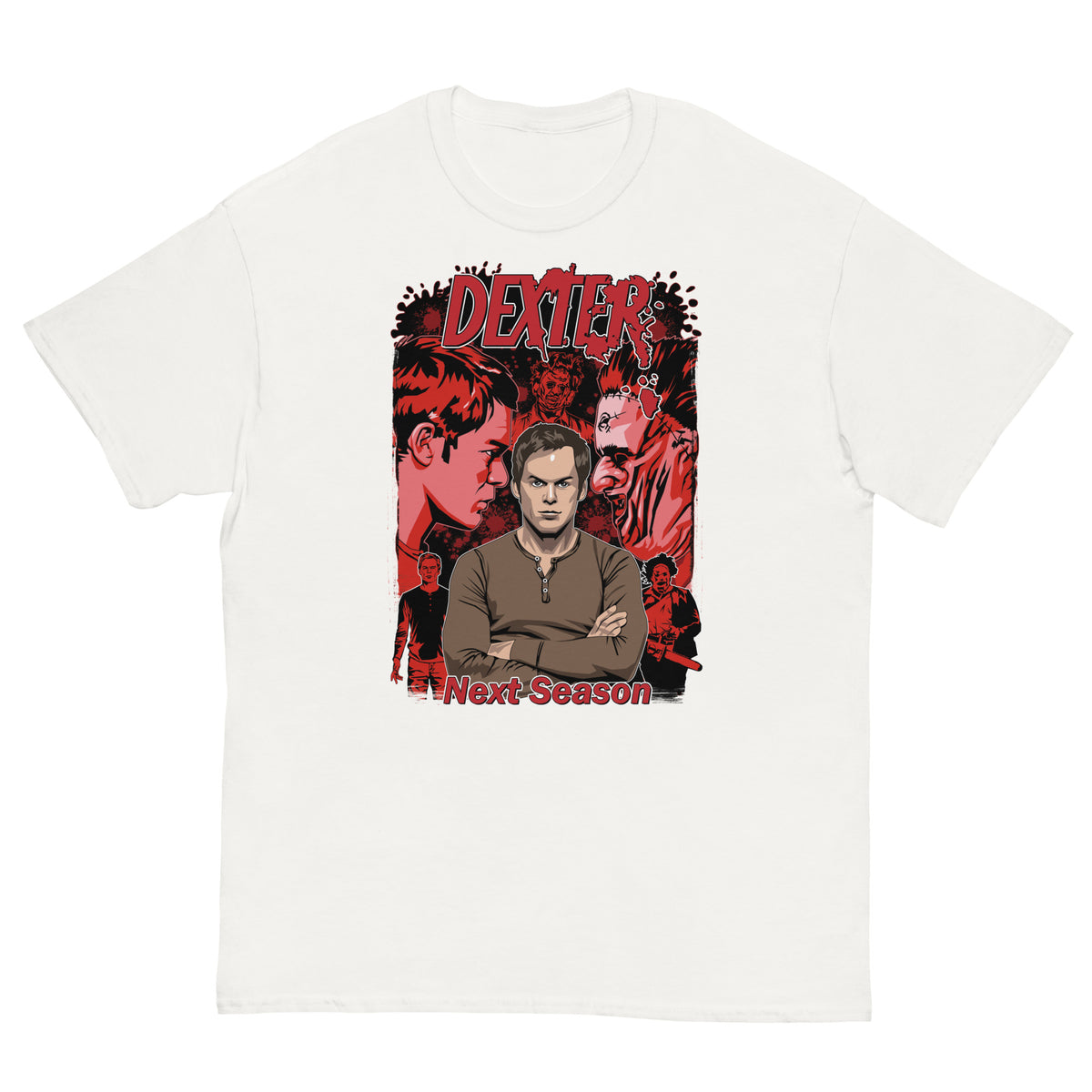 Dexter x LeatherFace Ultra Cotton T-shirt | UnrealGeeks - UnrealGeeks