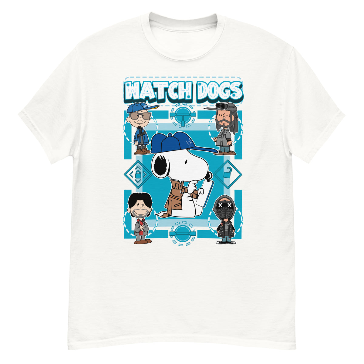 Watch Dogs (Snoopy style) - Ultra Cotton T-shirt | UnrealGeeks - UnrealGeeks
